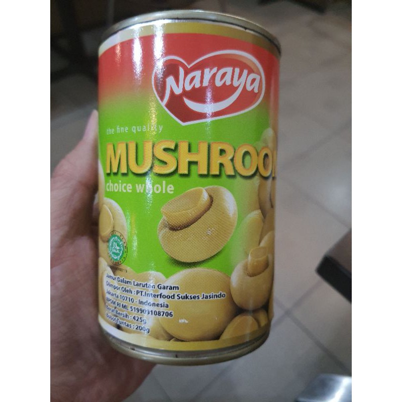 

Naraya mushroom jamur kancing dalam kaleng