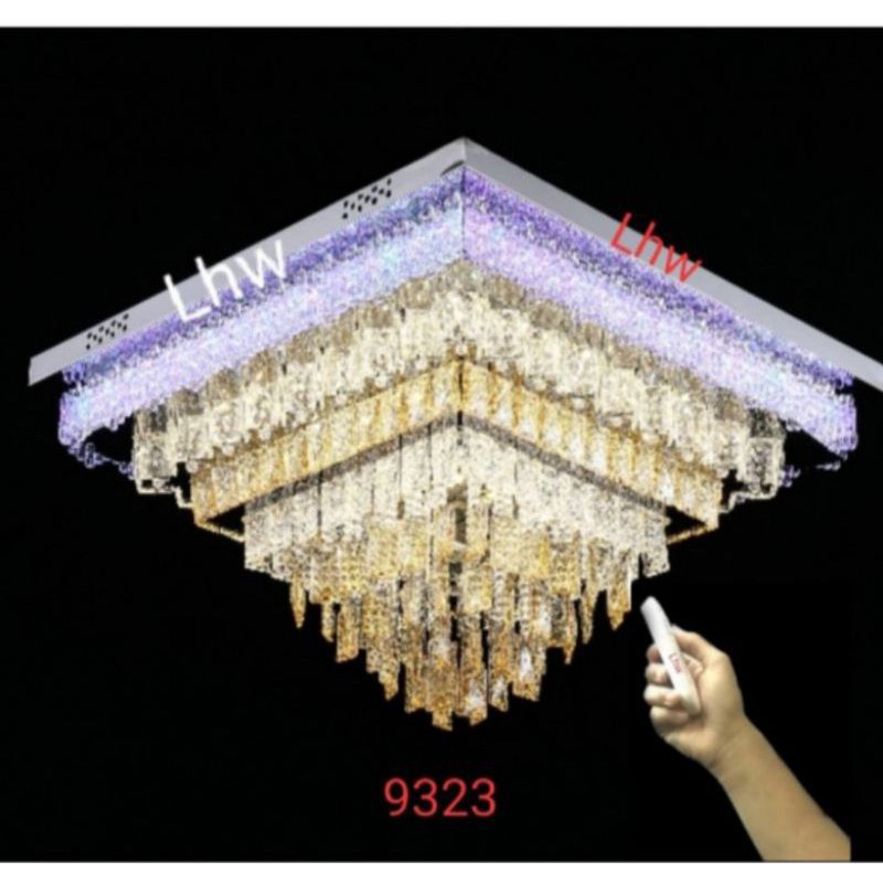 Lampu hias plafon kristal led 9323 remote/ceiling lamp dekorasi ruang tamu