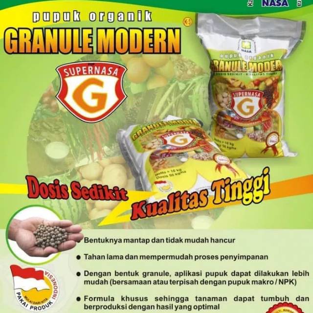 pupuk organik granule modern