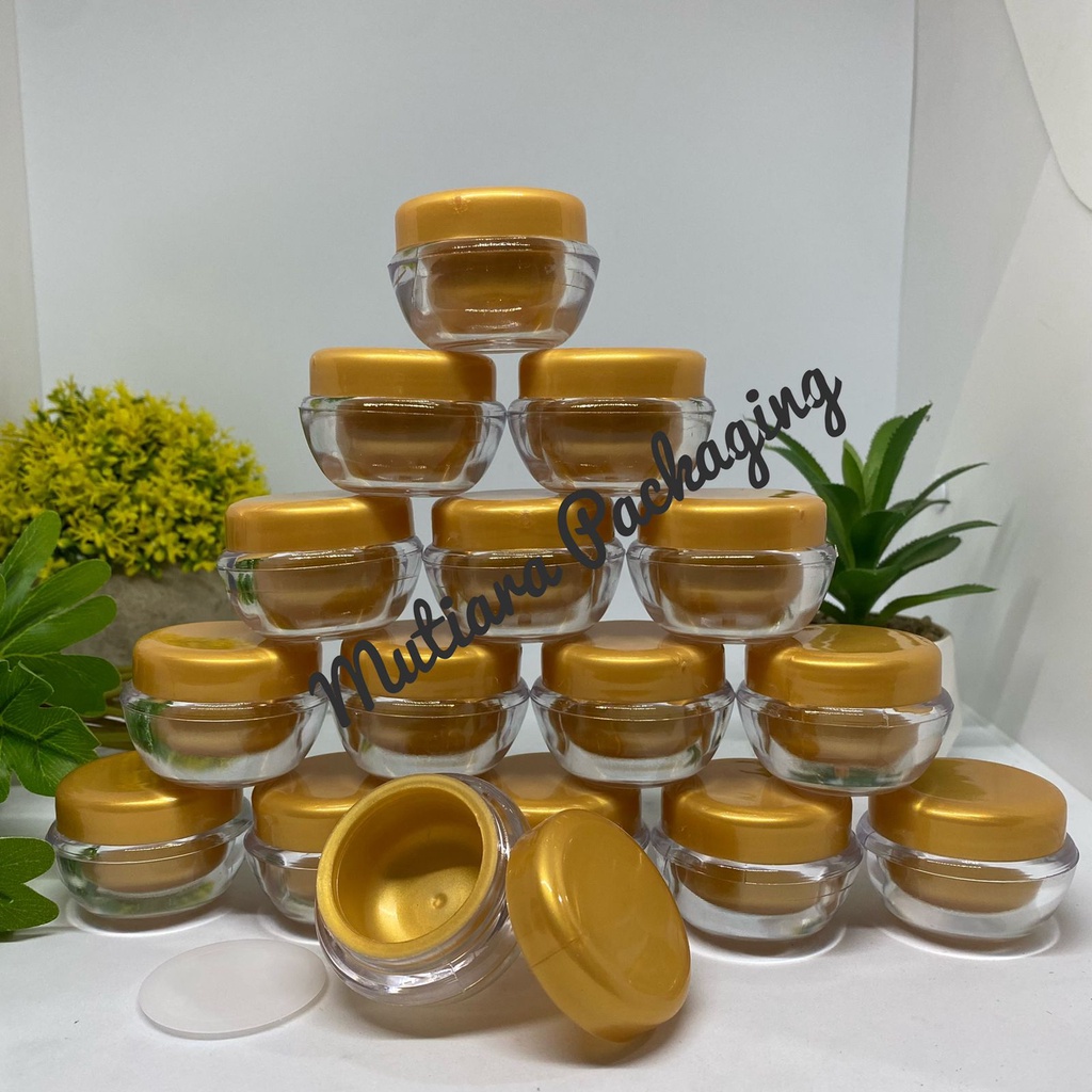 TERMURAH  POT CREAM APEL ACRYLIC 15GR / JAR KEMASAN 15GR 1 PACK ISI 56 PCS