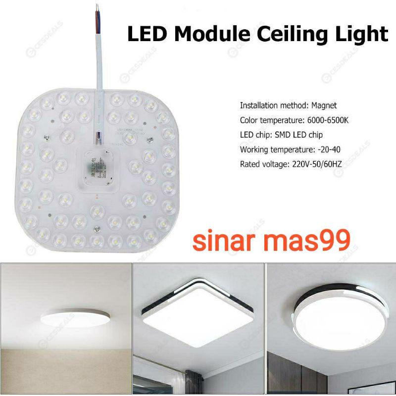 Jual Lampu Ceiling Panel LED Lamp White Magnet Module Indoor Light ...