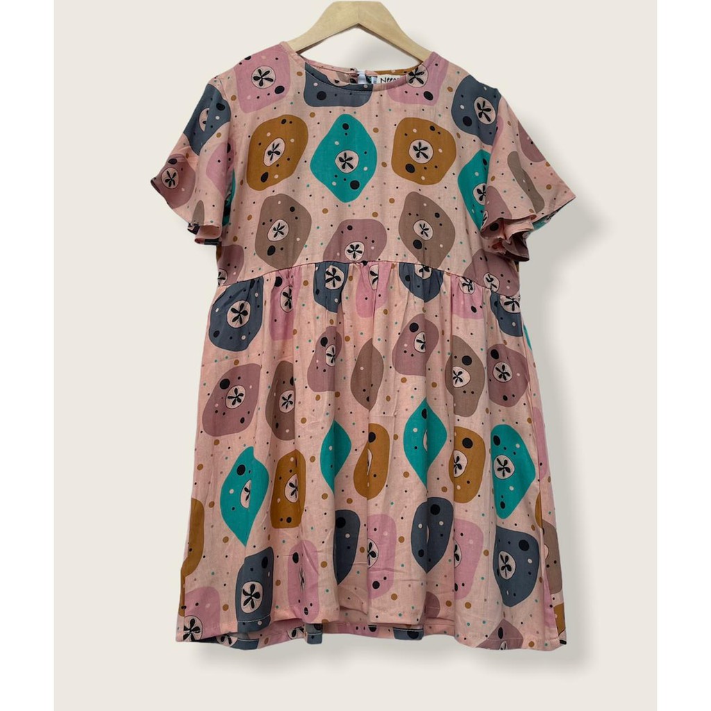 Dress Ciara Dress Anak Rayon Junior Neeca Kiddos Size 2-4 Tahun
