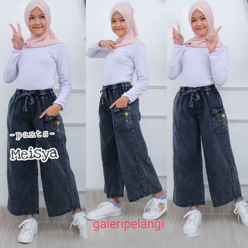 KULOT ANAK 6-14 TAHUN / KULOT JEANS ANAK PEREMPUAN / CELANA KULOT