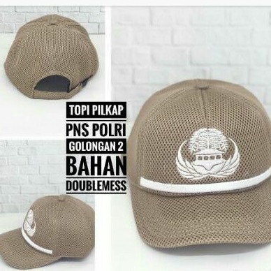 topi pilkap pns polri golongan 2