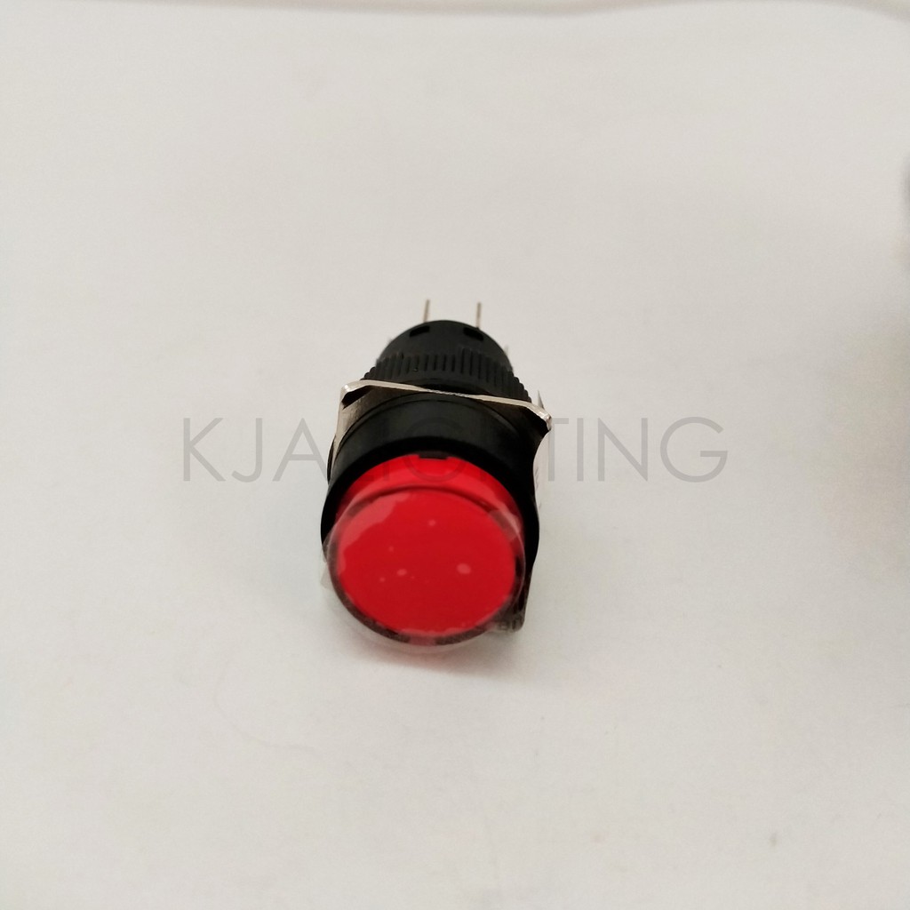 Push Button - Lampu Panel Indikator 220V 16MM Merah,Hijau,Kuning