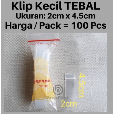 ⭐TERMURAH⭐/Klip TEBAL 2cm x 4.5cm / Klip 2x4.5/ Klip Plastik 2x4.5 TEBAL / Klip Kecil