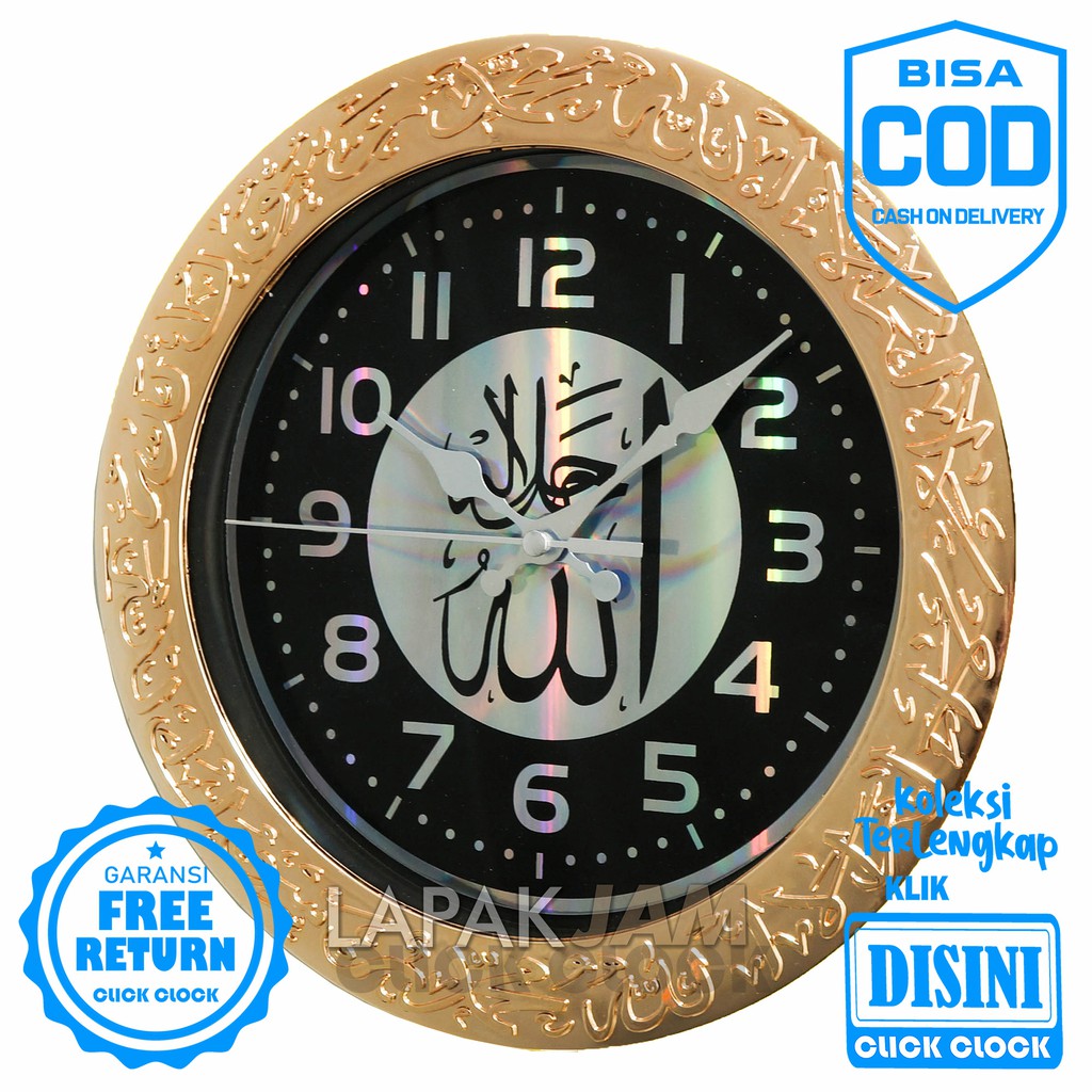 Jam Dinding Kaligrafi Wall Clock Unik Dekorasi Dinding Murah NIKKO