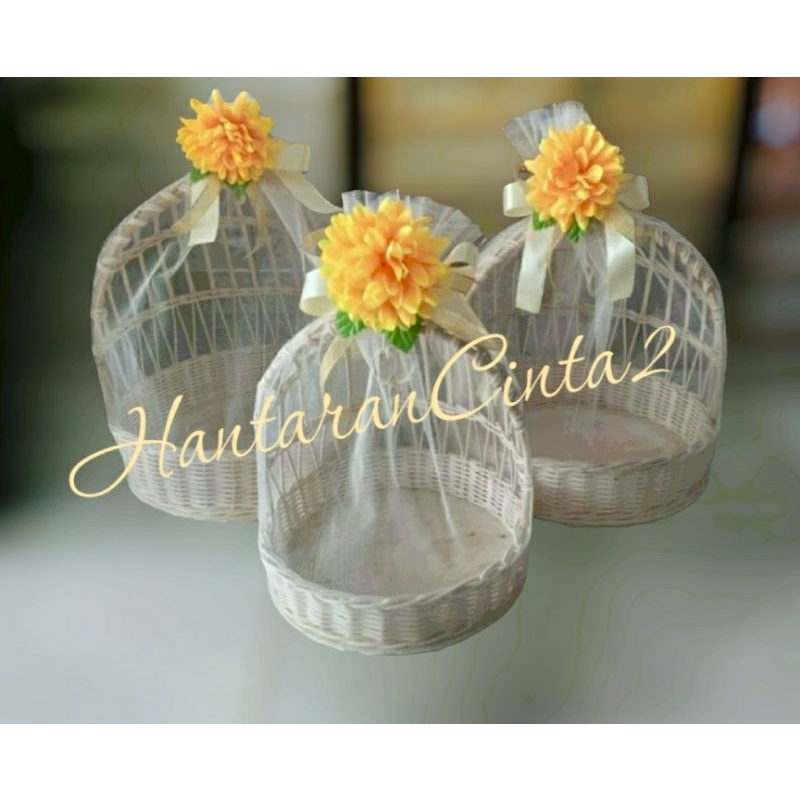keranjang hantaran rotan parcel sangkar rotan (isi3) / keranjang parcel hantaran seserahan hampers /