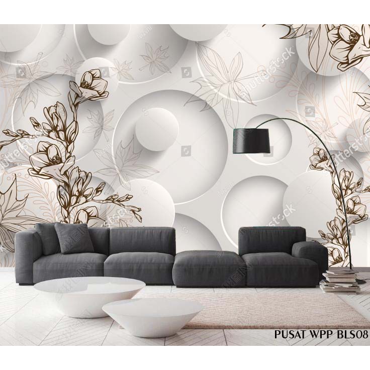 Wallpaper Custom Floral 3d, Wallpaper Dinding 3d, Wallpaper Custom 3d,Wallpaper Bunga 3d