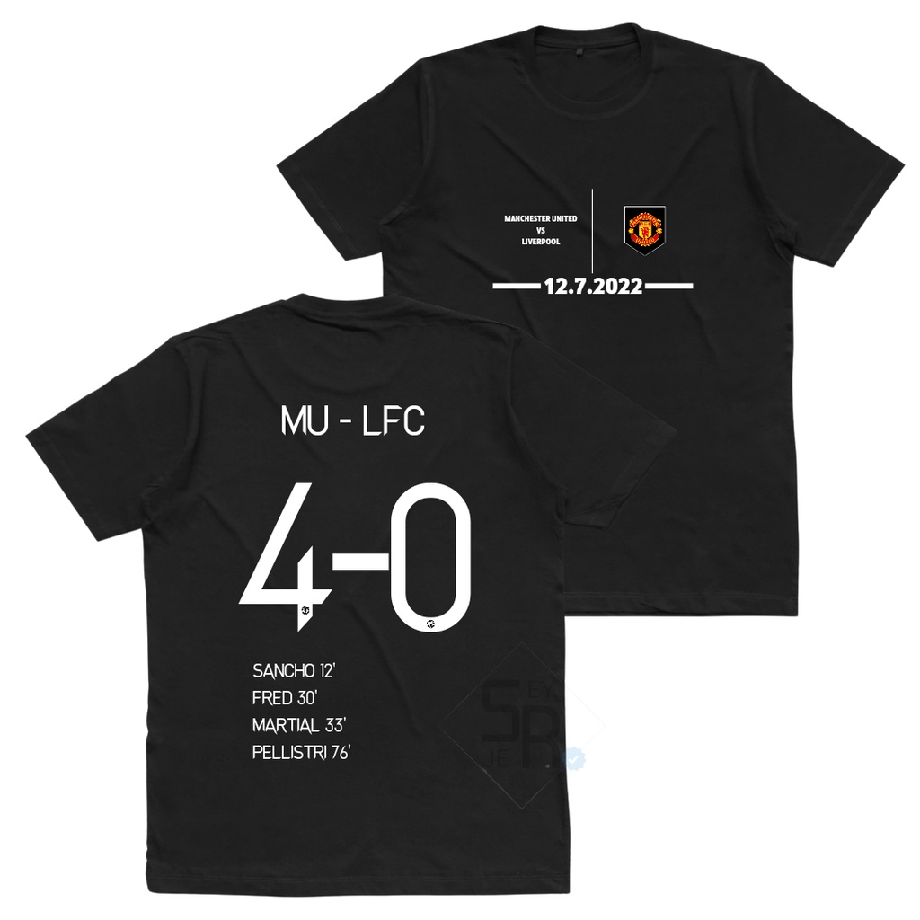 Kaos Skor MU 4-0 LFC baju sepakbola Manchester united 4 0 liverpool friendly match bangkok