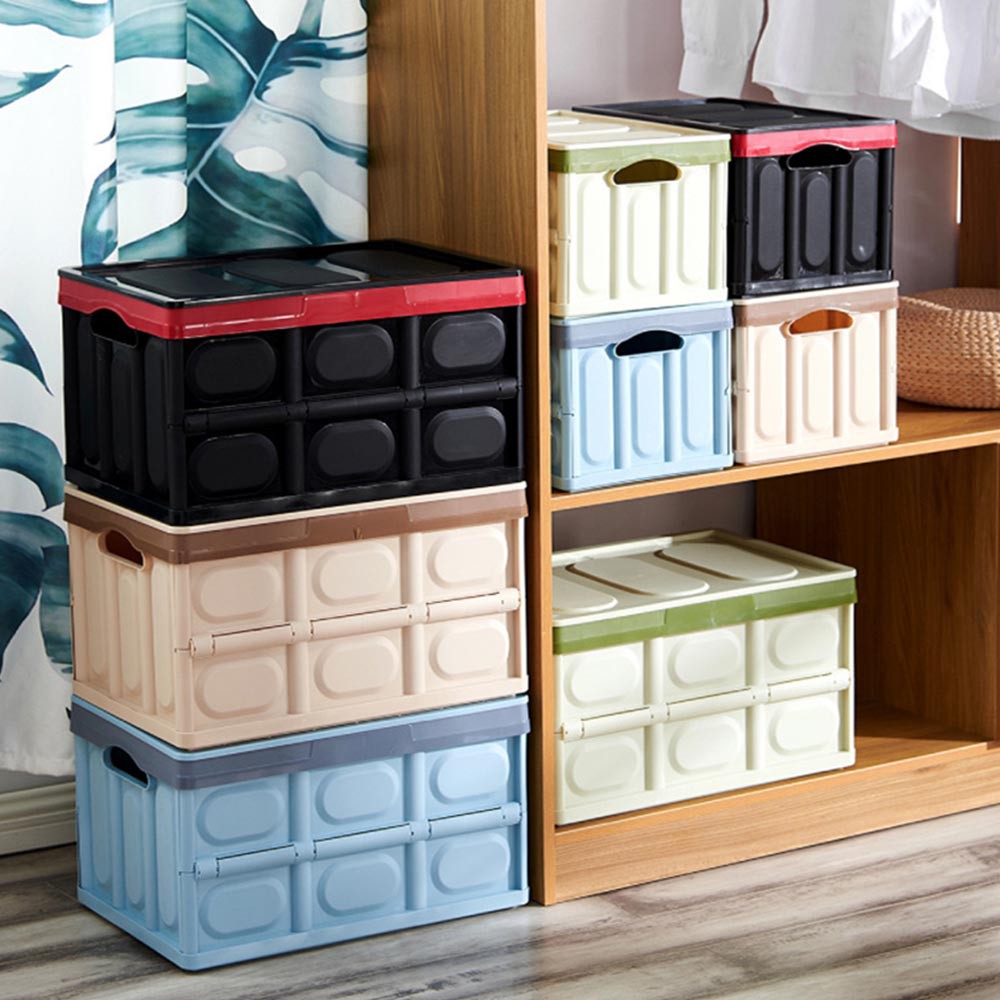 Foldable Storage Box / Kotak Lipat Outdoor / Kontainer Tempat Penyimpanan / Sepatu / Baju / Belanja
