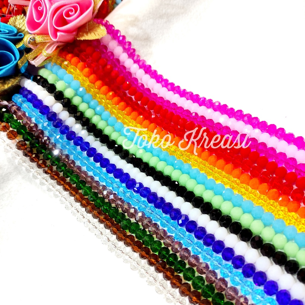 Crystal Ceko / Kristal Ceko 6mm , 8mm Warna Unik Bening - Doff
