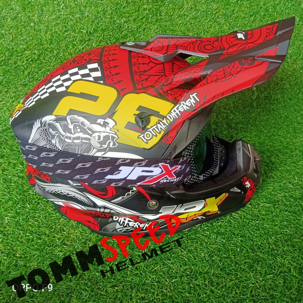 helm cross jpx x16 merah doff best seller 2020