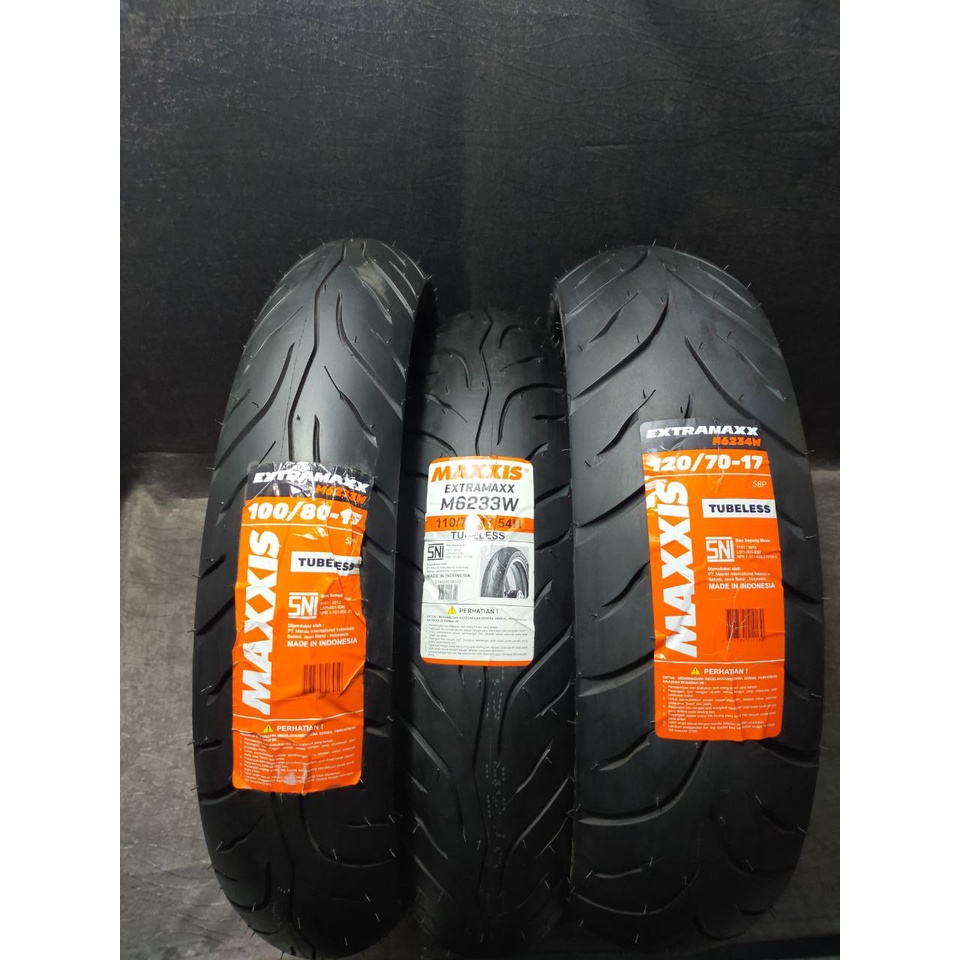 Ban Maxxis Tubles motor ring 17 ukuran 100/80 - 110/70 - 120/70 - 130/17 - 140/70  maxxis extramaxx.