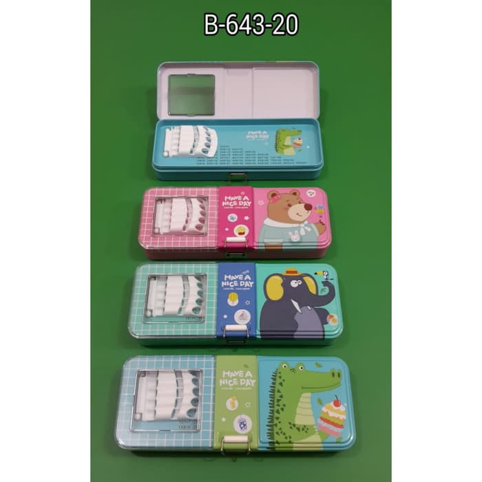 

Tempat Kotak Pensil Kaleng B-643-20 Bear Anak Xiaolingjing