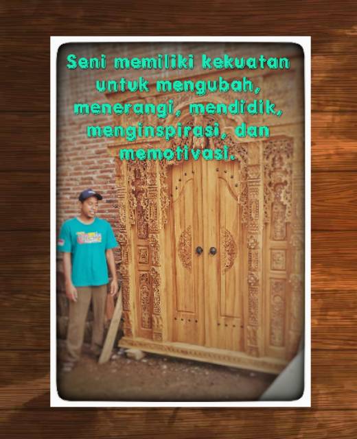 Pintu gebyok kusen gapura panel ukir jati Jepara