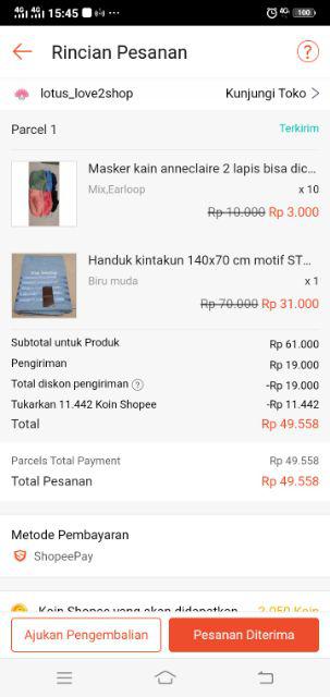 Masker Kain Anneclaire 2 Lapis Bisa Dicuci Dan Diisi Tissue