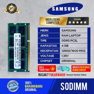 SAMSUNG SODIM DDR3L 4GB PC12800 1.35VOL
