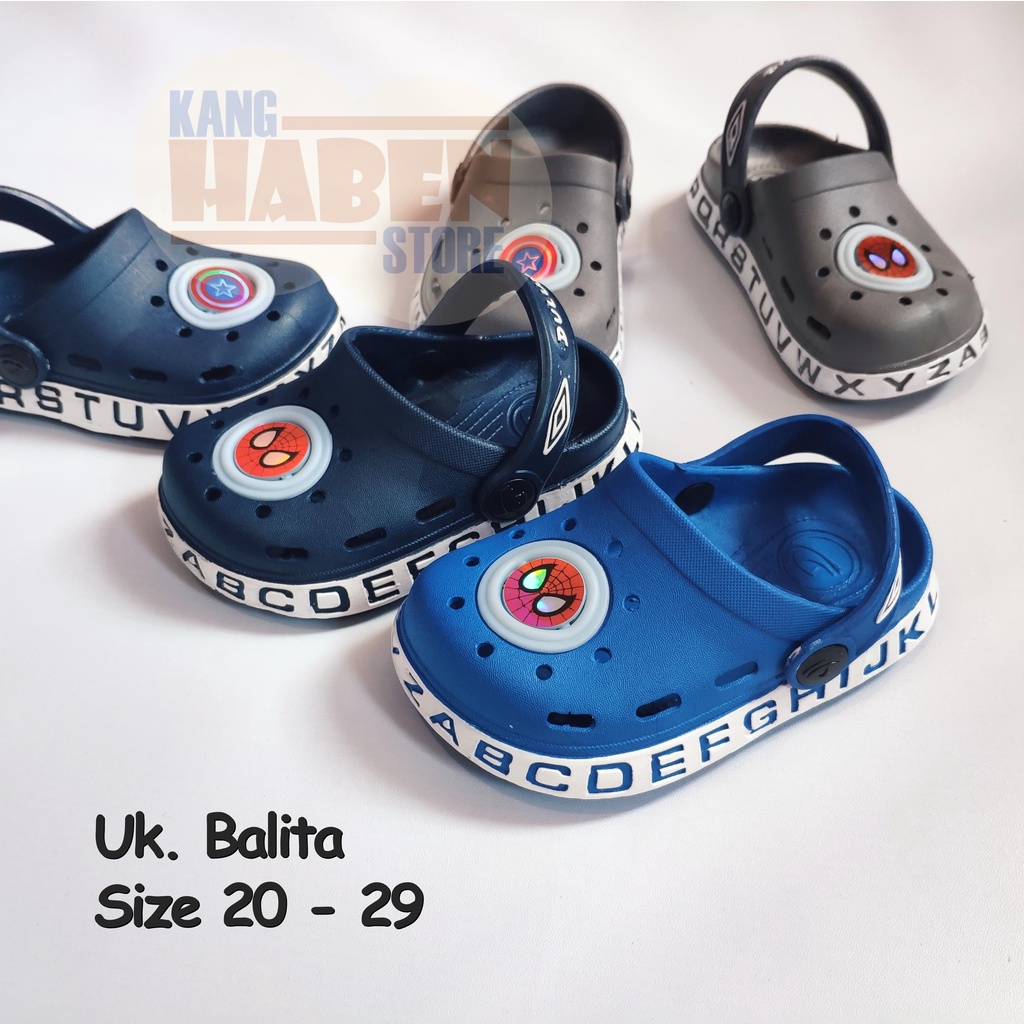 Habenkids Sandal Anak Cowok Bayi Balita Karakter Avengeer Keren dan Trendy Sendal Anak Lucu CQ080E 20-29