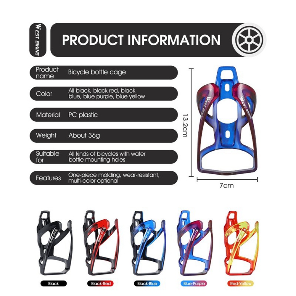 Rak Botol Minum Warna-Warni Gradasi Untuk Sepeda Gunung