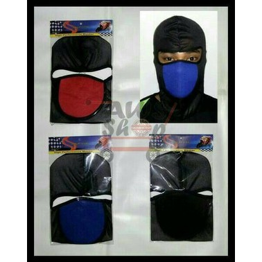 Kupluk Helm Masker Penutup Wajah Balaclava Full Hitam Termurah.