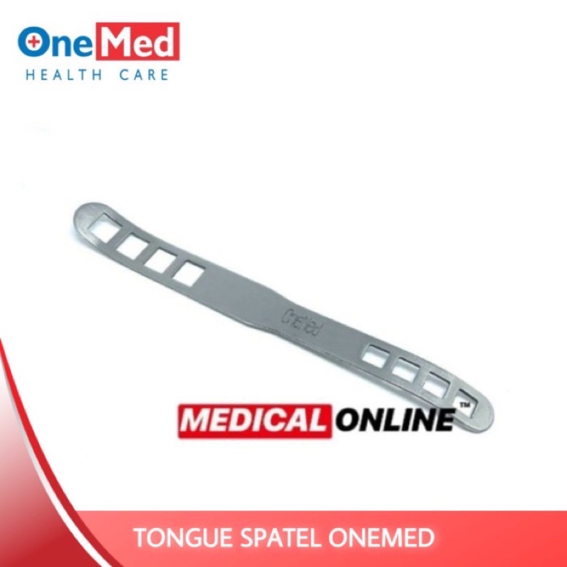 TONGUE SPATEL LUBANG / SPATULA LIDAH BERLUBANG STAINLESS STEEL ONEMED MEDICAL ONLINE MEDICALONLINE