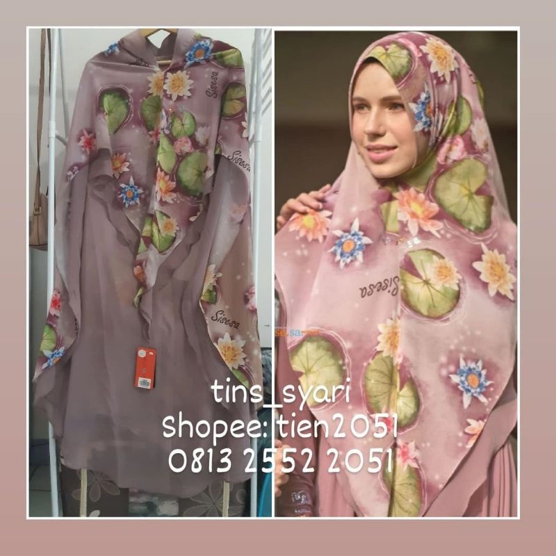 sisesa khimar motif baru faadhilah