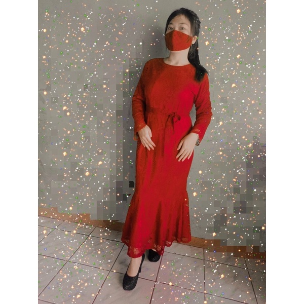 dress duyung pesta/dress kondangan duyung/mermaid dress/duyung gown/duyung dress kondangan brokat