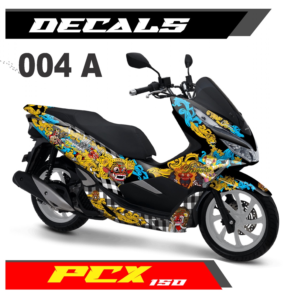 Decal Sticker - Dekal Stiker Fullbody Pcx 150 Lama Design BARONG LEAK BALI -004