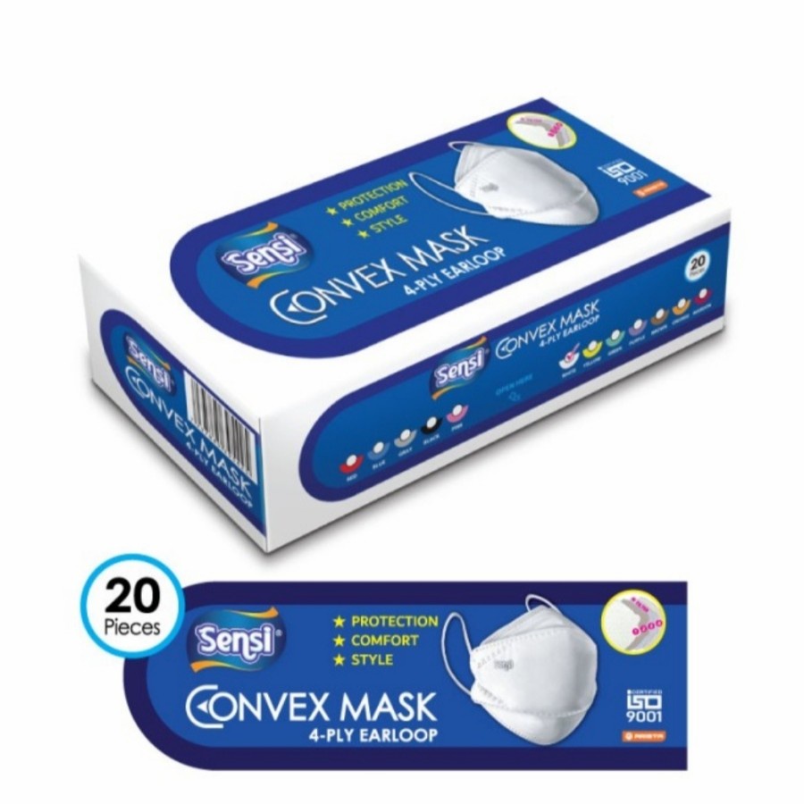 masker sensi convex 4ply 20 pcs