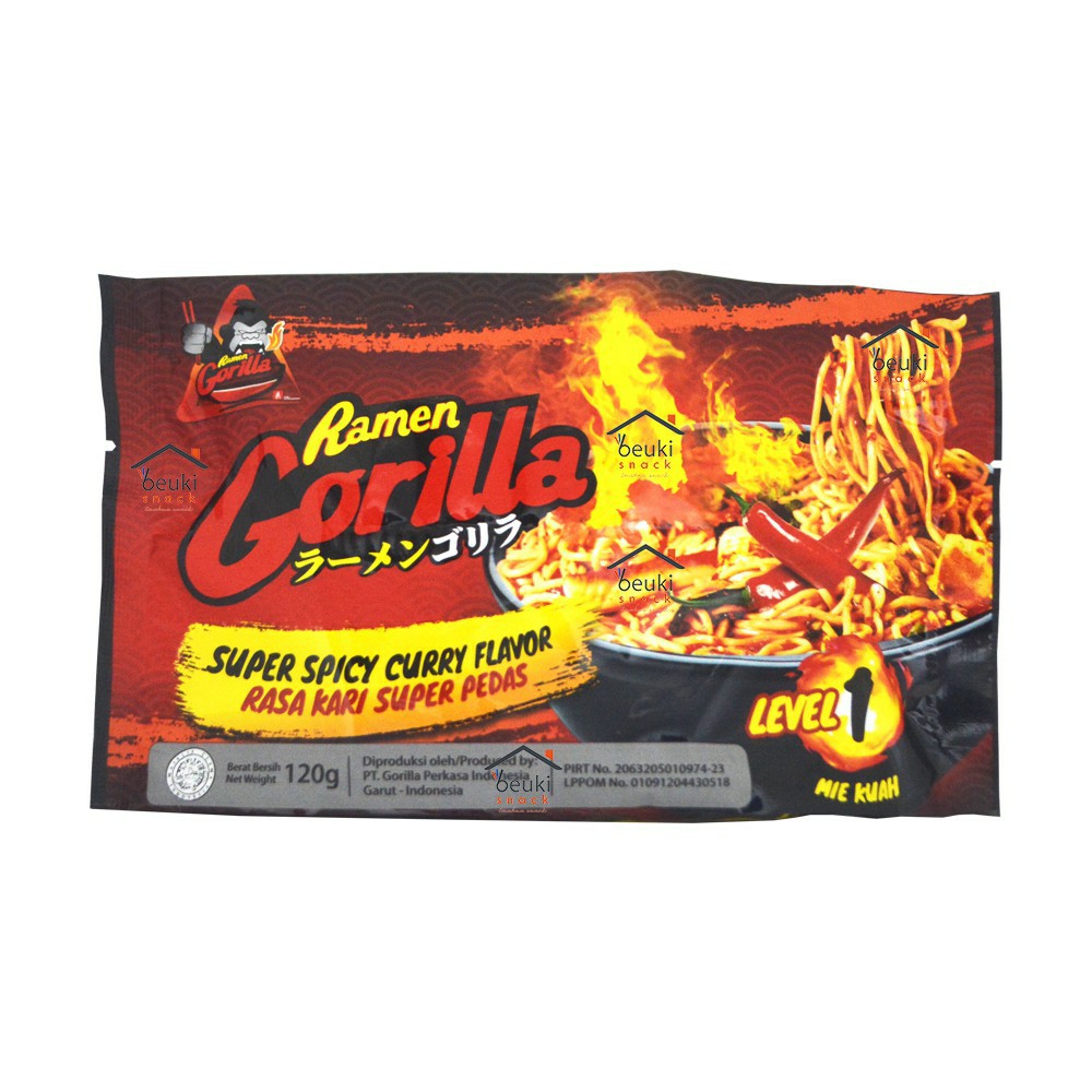 

Ramen Gorilla Mie Kuah Level 1 - 120gr