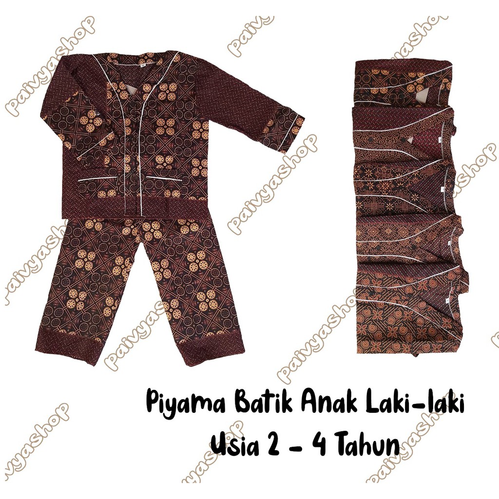 PIYAMA BATIK ANAK LAKI-LAKI USIA 2-4 TAHUN
