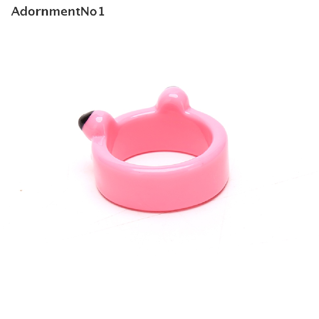 (AdornmentNo1) Cincin Bentuk Katak Bahan Polymer Clay Resin Untuk Wanita