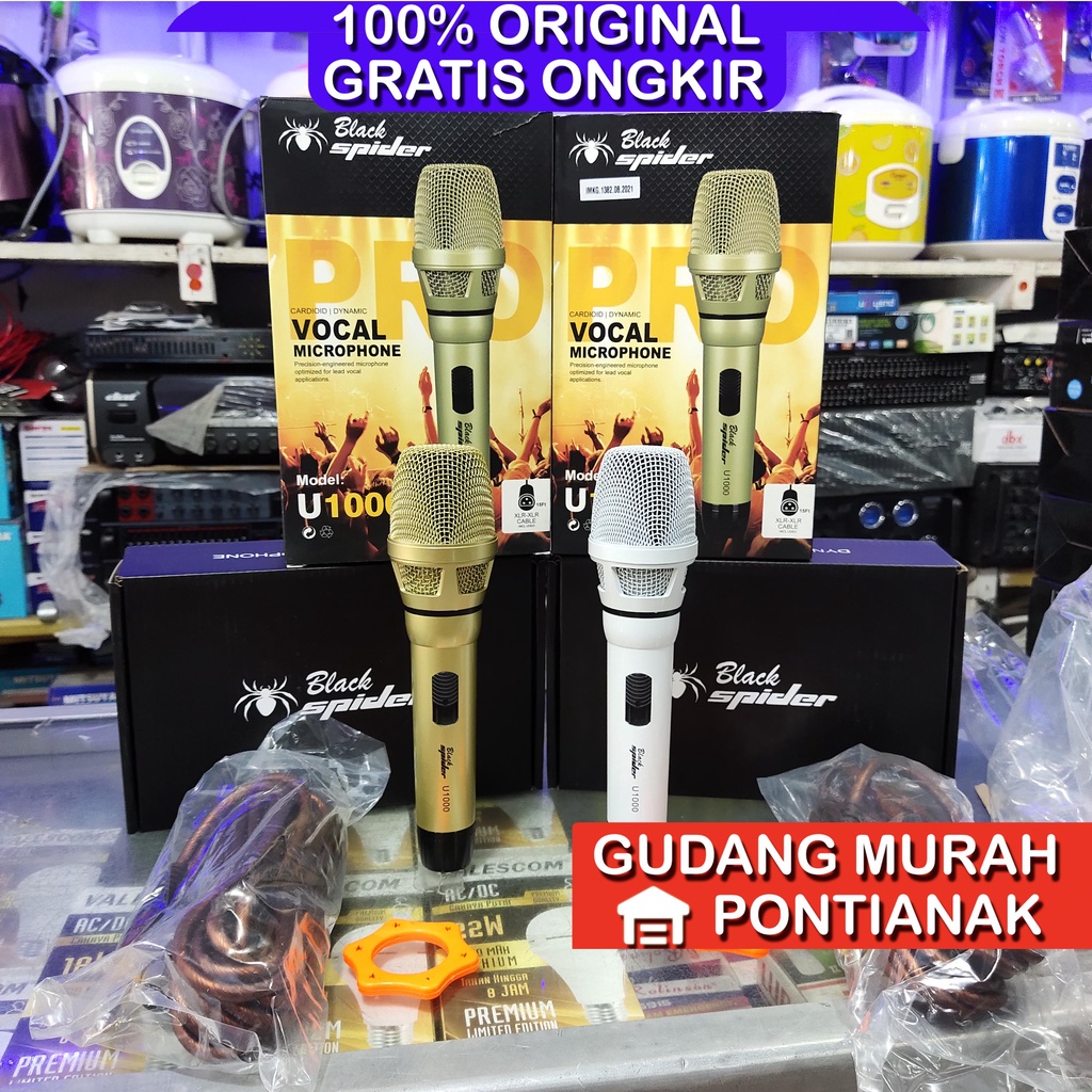 Mic Blackspider U1000 Original Asli Suara Jernih dan NYARING