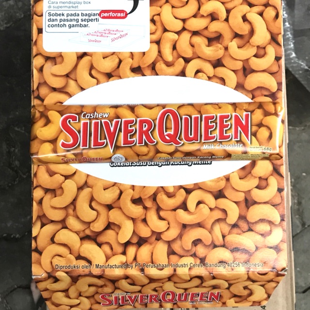 Silverqueen Cashew 65g 65gr 65 G Gr Gram Silver Queen Chocolate Coklat Pcs Cokelat Pak Dus Box Shopee Indonesia