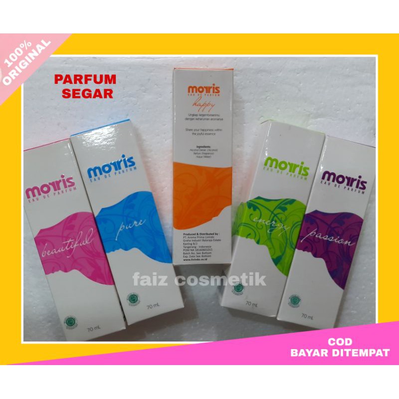 Morris parfum 70 ml parfume moris wanita cewek passion secret happy pure beautuful segar tahan lama