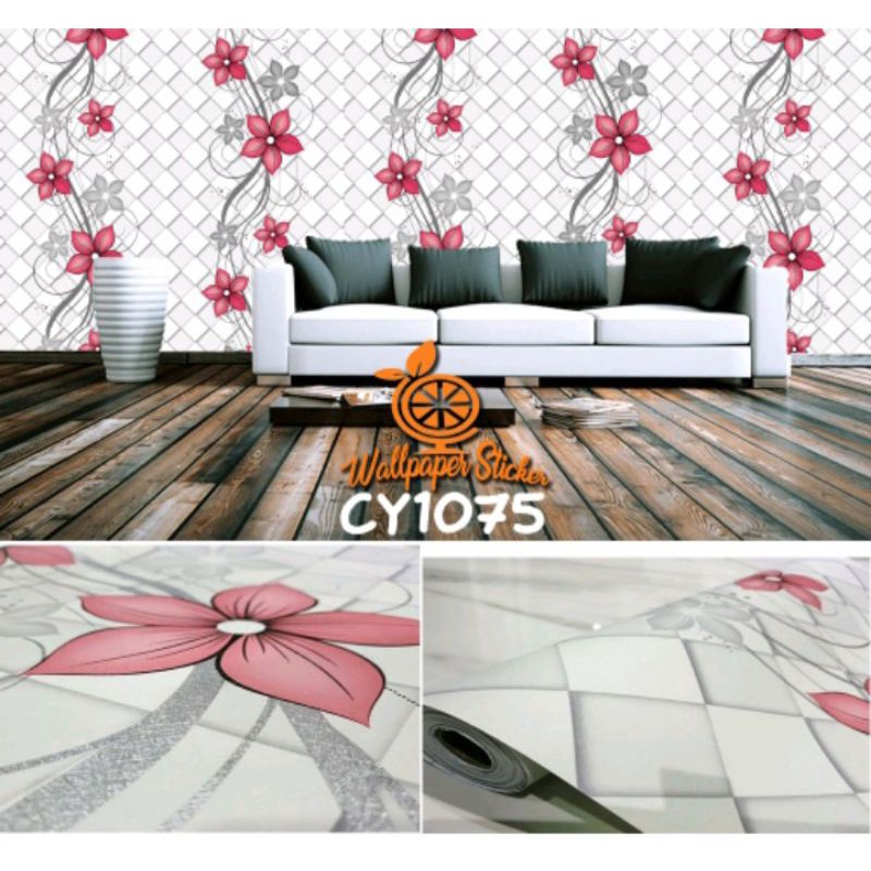 BISA COD Wallpaper Dinding Ukuran 8-9 Meter Sudah Ada Lemnya CY1075 Termurah
