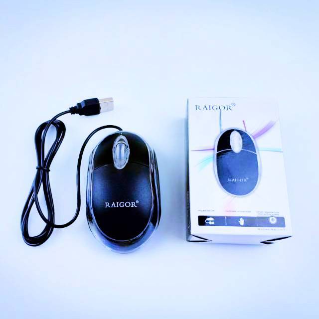 MOUSE USB RAIGOR STANDARD PC - LEPTOP - MOUSE MURAH KUALITAS BAIK