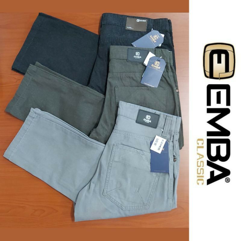 Emba Basic Slim 4 warna / Celana pria panjang / Ramayana Mall