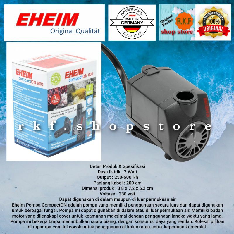 Eheim Pompa Akuarium dan kolam Compacton 600