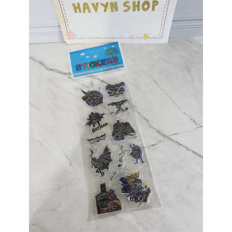 sticker anak/stiker fancy/STICKER 3D METALIK/tempelan-Batman
