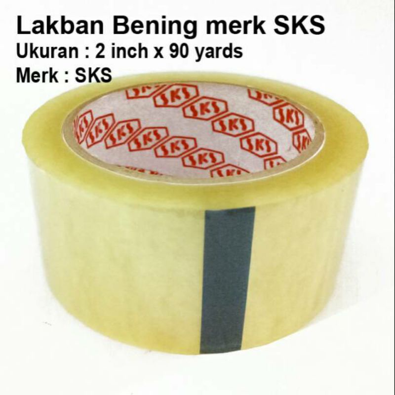 Lakban bening / coklat  SKS / lakban opp / Lakban karton 2 inch x 90 yard