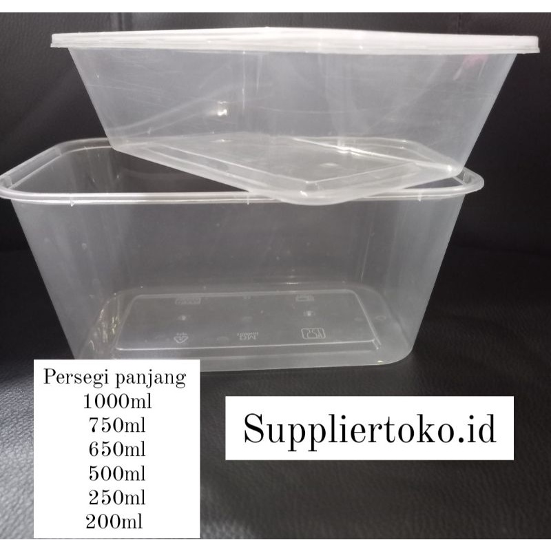 Thinwall 1000ml 750ml 500ml 200ml 650ml 250ml /Kotak Makan tutup/wadah plastik box dessert kontainer