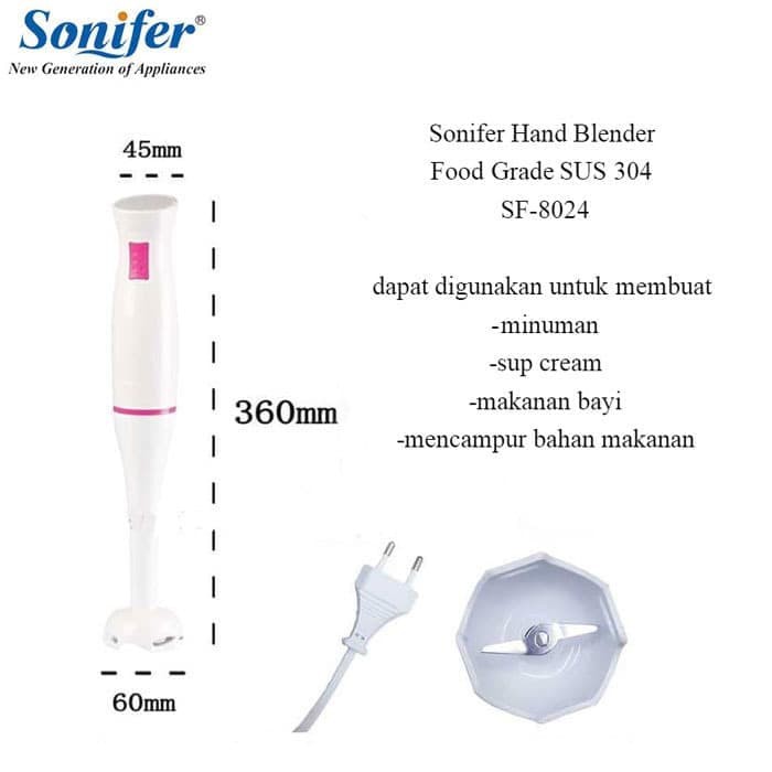 Sonifer SF-8024 Hand Blender - SF 8024 Blender Tangan