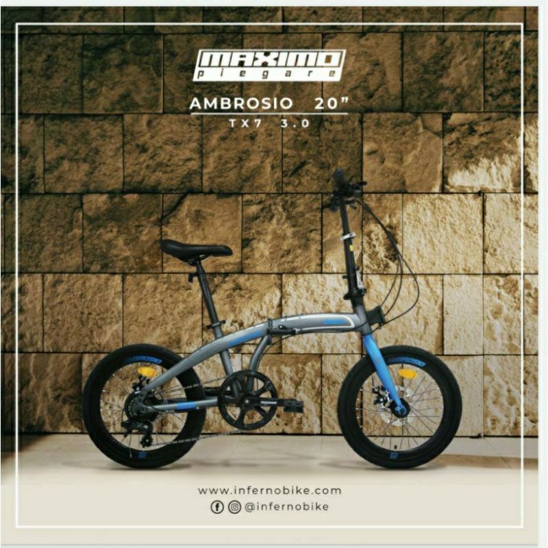 Sepeda Lipat Maximo Piegare Ambrosio TX7 3.0 20inch