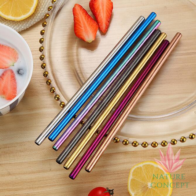 Sedotan Stainless Corak SET 4+1 TERMURAH - Stainless Steel Straw Pattern - Travel set