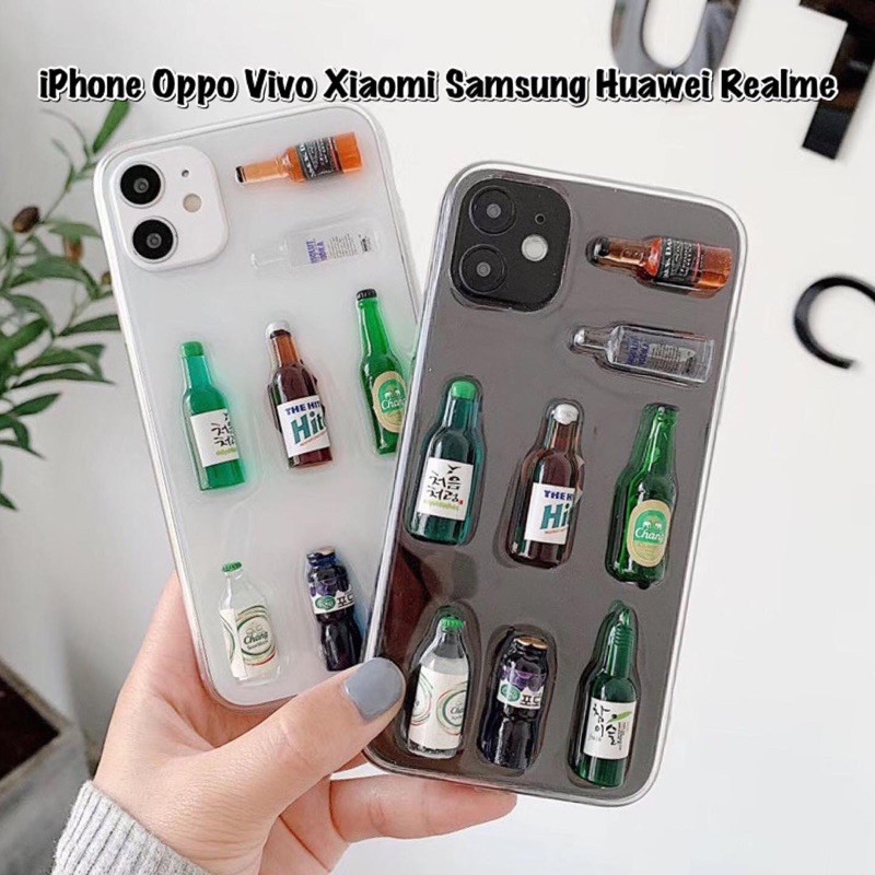 Bottle 3D Case iPhone Oppo Vivo Xiaomi Samsung Realme A53
