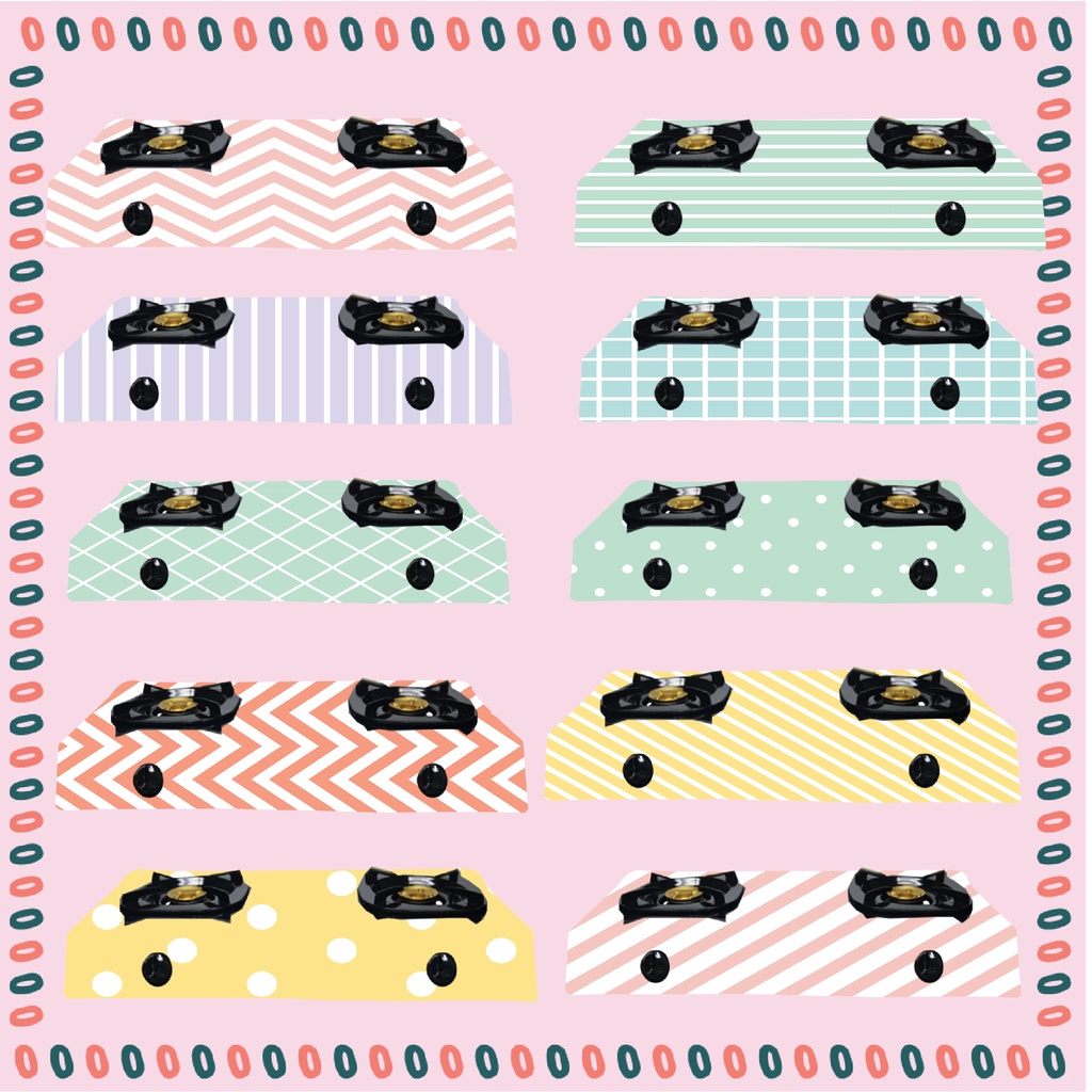 Stiker Kompor 2 Tungku Karakter Murah