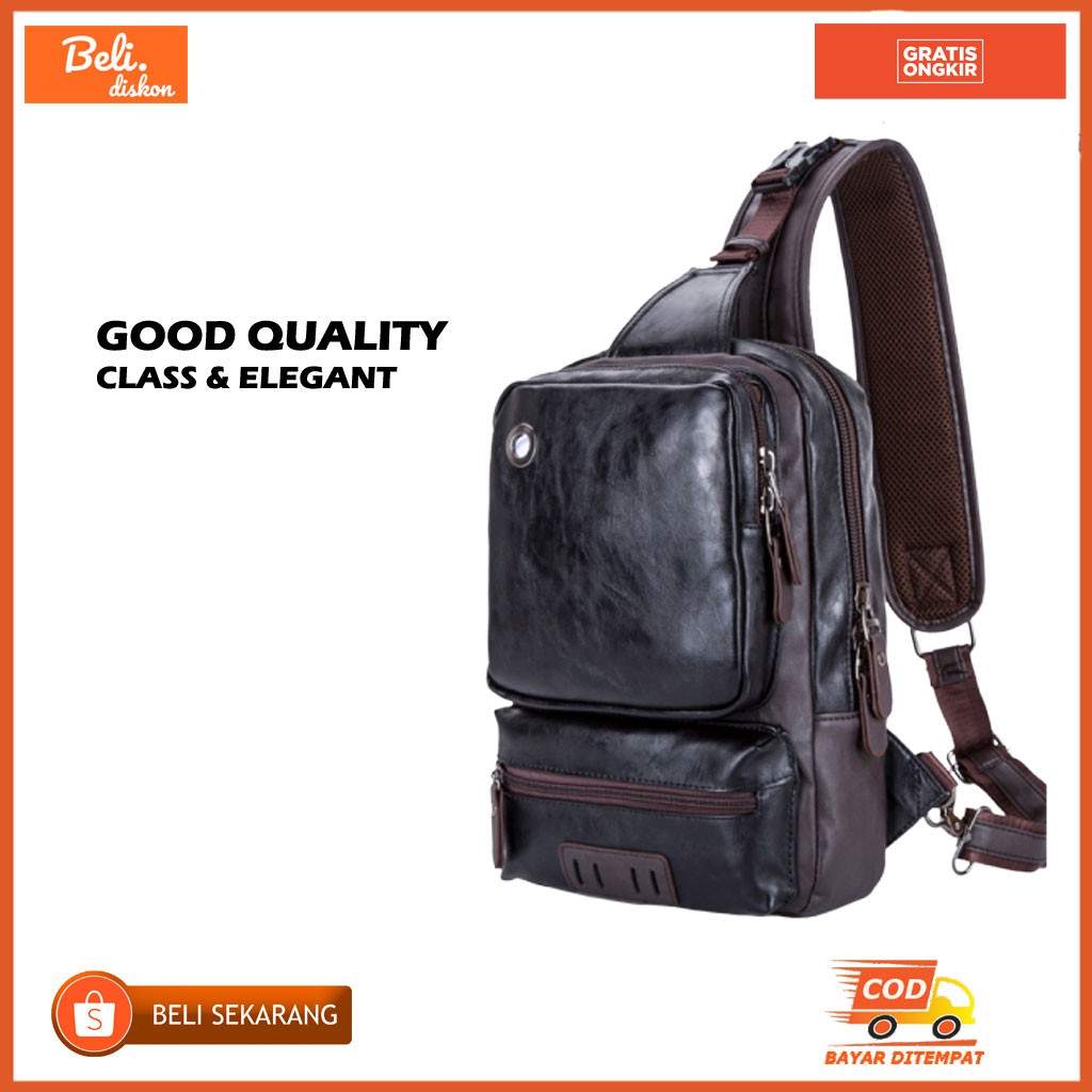 Multifungsi Tas Dada Distro Unisex Pinggang I0F5 Laki Laki Premium Waterproof Terbaru Pouchbag Pungg