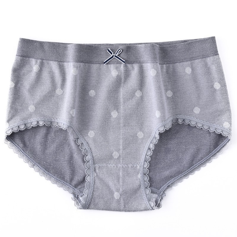 BEE - Celana Dalam Wanita Briefs Elastis Seamless Mid Waist Bahan Katun TM 9141-ABU MISTY